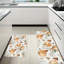 Tapis de cuisine blanc à motif de citrouille aquarelle, ensemble de 2, pour cuisine et salle de bain