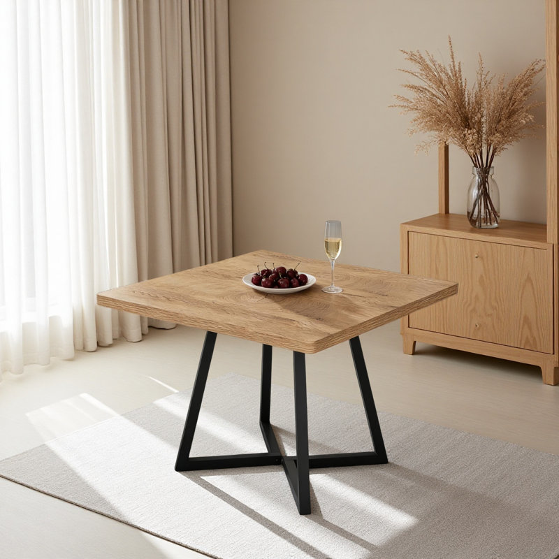 Bureau d'ordinateur carré, table de salle à manger, petite table de conférence, Naturel