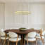  Lustre de style art moderne 32 po avec éclairage à DEL de style Halo