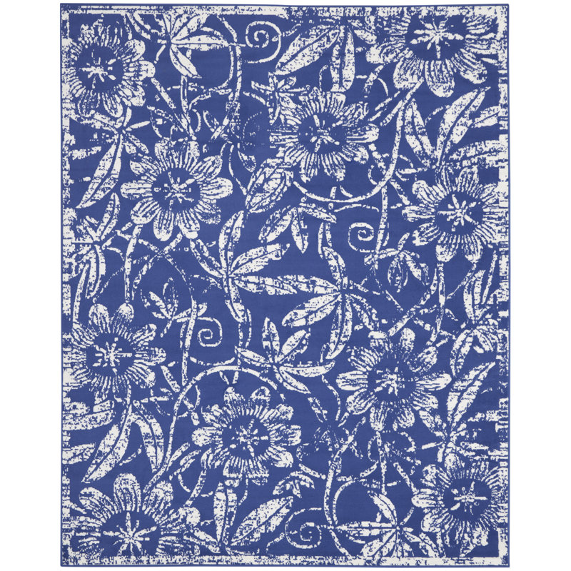 Yetty Floral Indoor Rug, Rectangle 8'4" x 11'6"