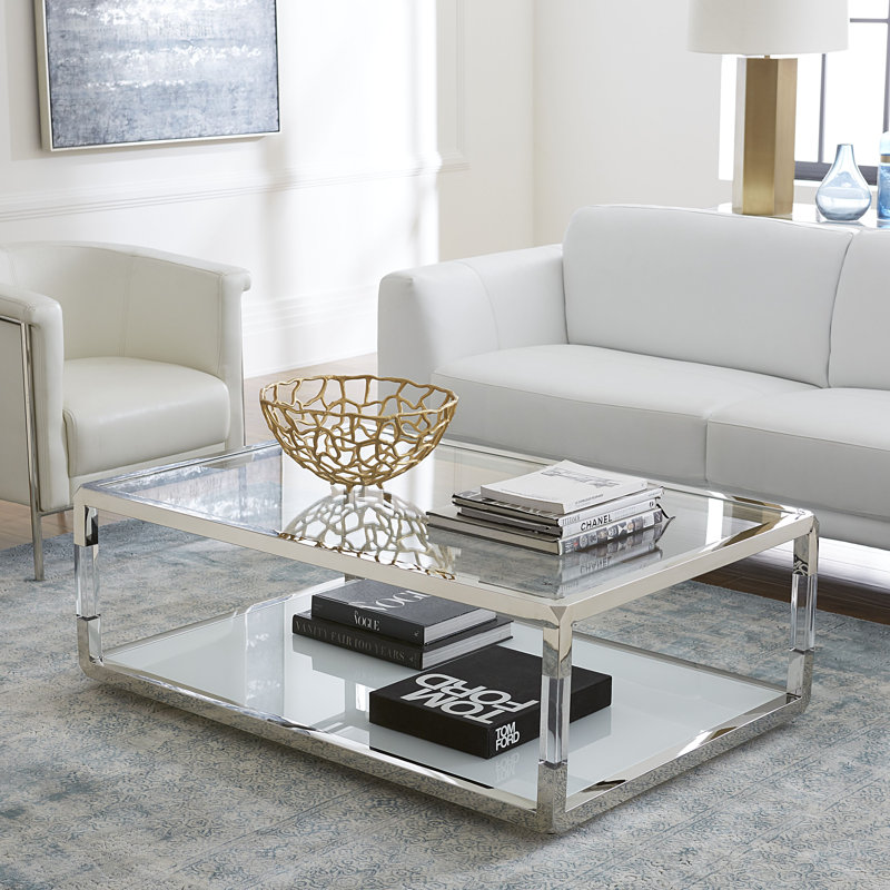 Wrought Studio Abubakary Glass Coffee Table