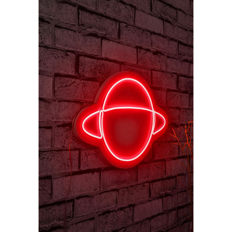 Ruban néon flexible à DEL, éclairage rouge imperméable, 14,2 po x 11,8 po x 0,8 po | Système de suspension mural intégré IP67, 12 V CC, 20,2 watts | Parfait pour la décoration intérieure, les fêtes et les événements, facile à installer