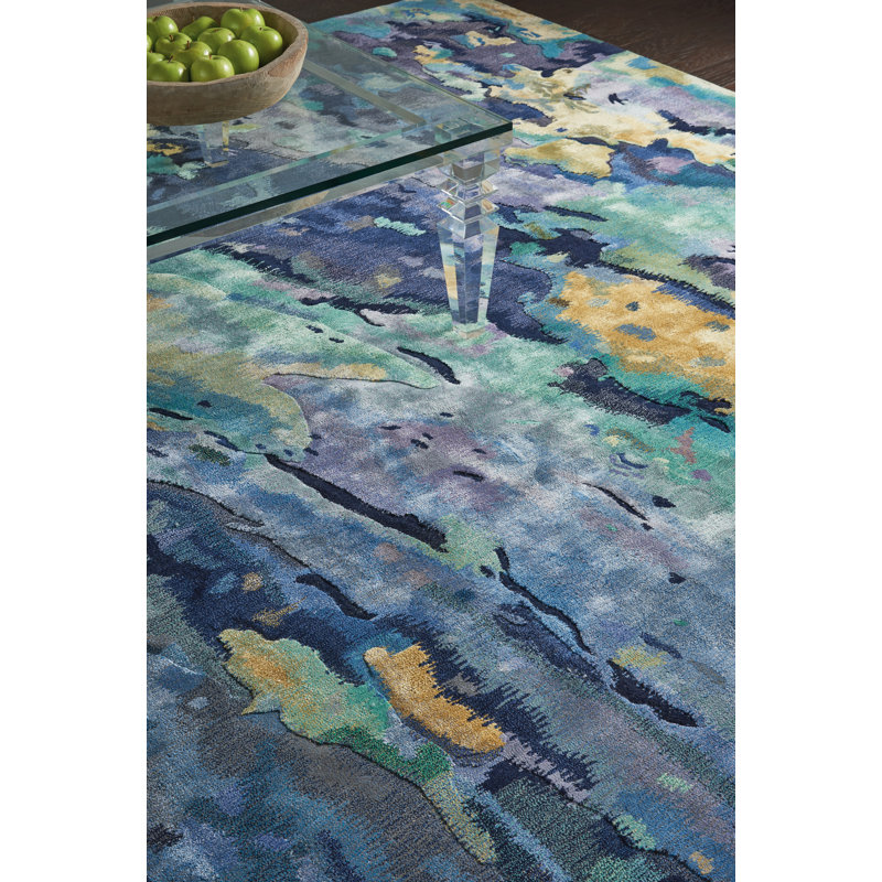 Adriel Abstract Wool Hand Woven Area Rug, Rectangle 236 x 297cm
