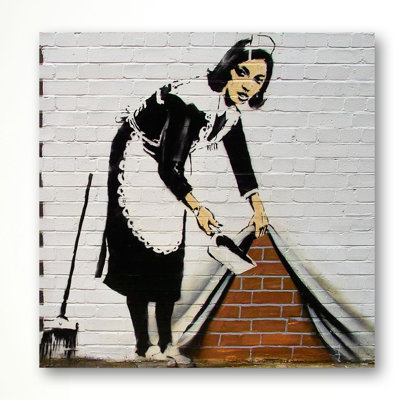 Maid by Banksy - Wrapped Canvas Print