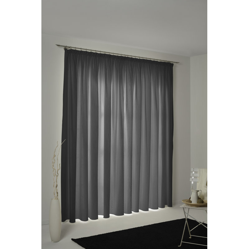 Uni Collection Room Darkening Curtain, 142cm wide x 355cm high, Black