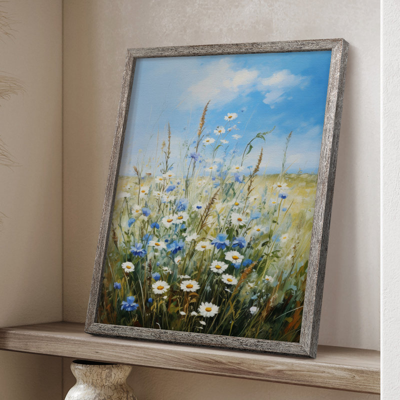 Impression encadrée FLORAL Series III - bois massif, H 11 po x l 9 po