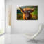  «Highland Cow Sun lunettes 2» par Rey Klimt, art mural en verre acrylique-1009961783