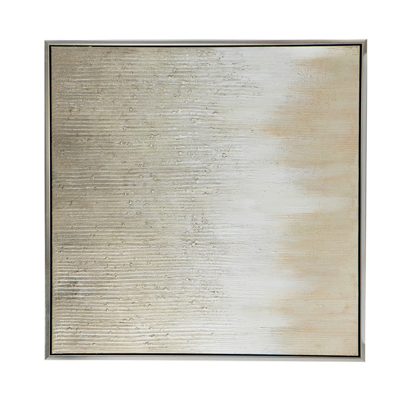 Large White and Gold Abstract Canvas Wall Art