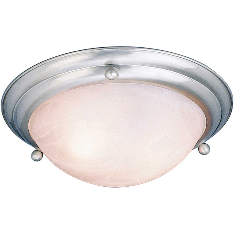 Plafonnier encastré en nickel brossé 3 lumières Lunar, Nickel brossé