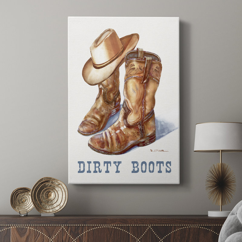 Bottes sales - galerie Cavas sur mesure, H 18 po x l 12 po