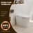 PineLn Smart Toilet Bidet Dual Flush Toilet 1/1.28 GPF,Foot Sensor Flush,Night Light,Self-Cleaning Nozzle