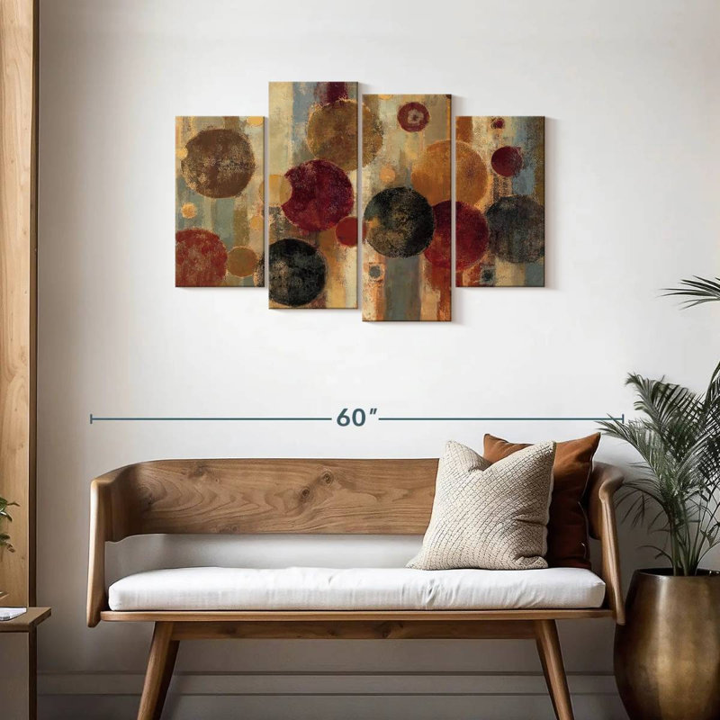 Pendulum On Canvas 4 Pieces Set, 27" H x 43" W x 1.25" D