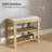 Bamboo Shoe Bench, 3-Tier Entryway Bench With Storage And Cushion, Shoe Organizer For Entryway, Hallway, Holds Up To 331 Lbs, 23.6 X 11.4 X 19.3 Inches, White-632775891