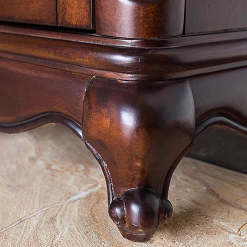 Nut-brown Solid Wood Shoe Storage Bench