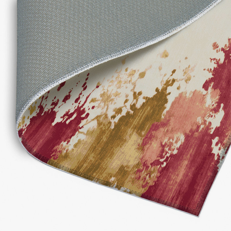 Watercolor Beige Indoor and Outdoor Area Rug, Rectangle 2' x 3'