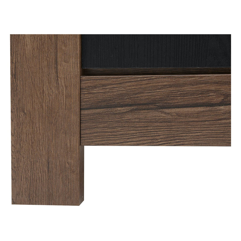 2 - Door Rectangle Accent Cabinet, Oak Monastery/Oak Black