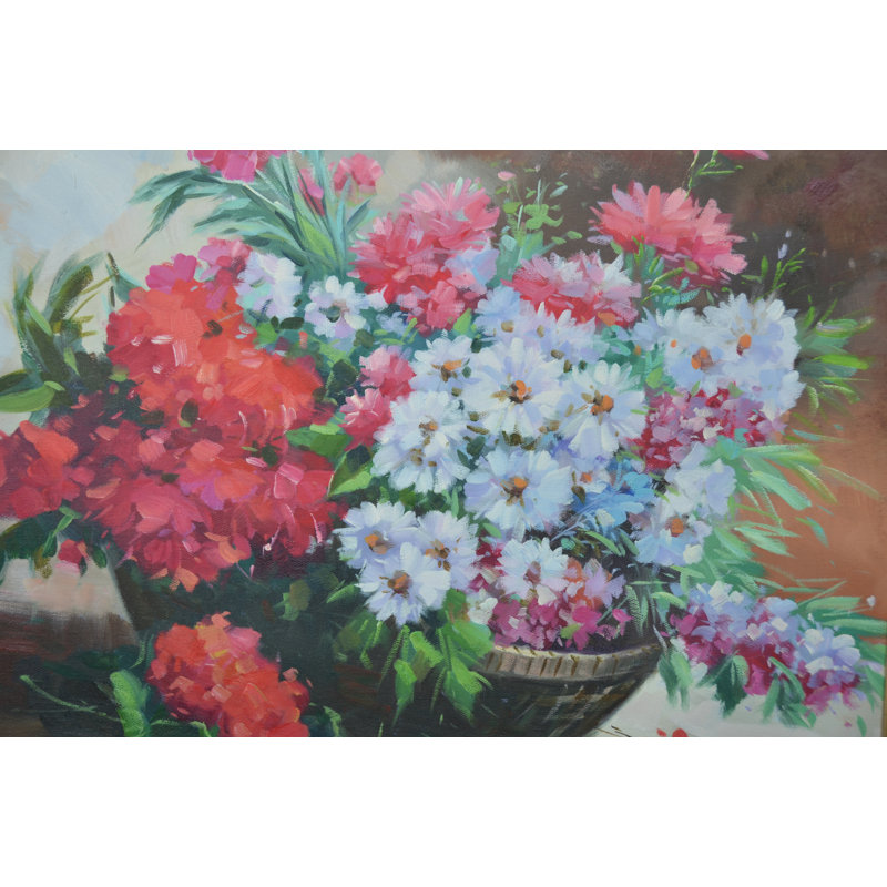 Spring Flowers In A Earthy Basket Print