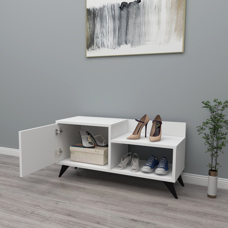 6 Pair Shoe Storage, White
