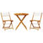 Quiara 2 - Person Wood Patio Dining Set with-492805798