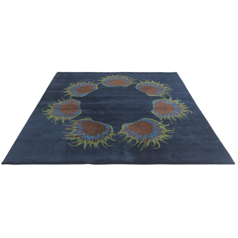 Tapis carré bleu marine Iverson