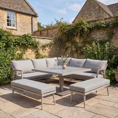 8 - Person Patio Dining Set with Square Table