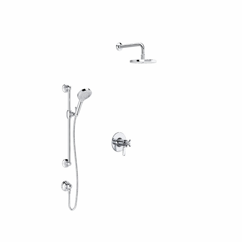 Palladian Pressure Balanced Complete Shower System with Rough-in Valve