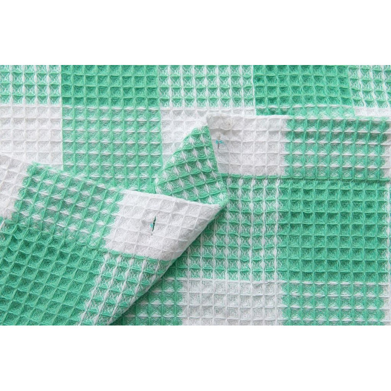 Rideau de douche 100% coton Elaiza, Aqua