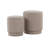 Ottoman Set In Light Brown Fabric
