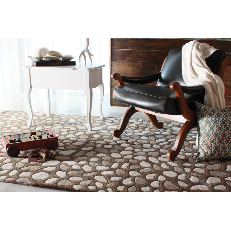 Inhabit Designer Gray Area Rug, 5' x 7'6"