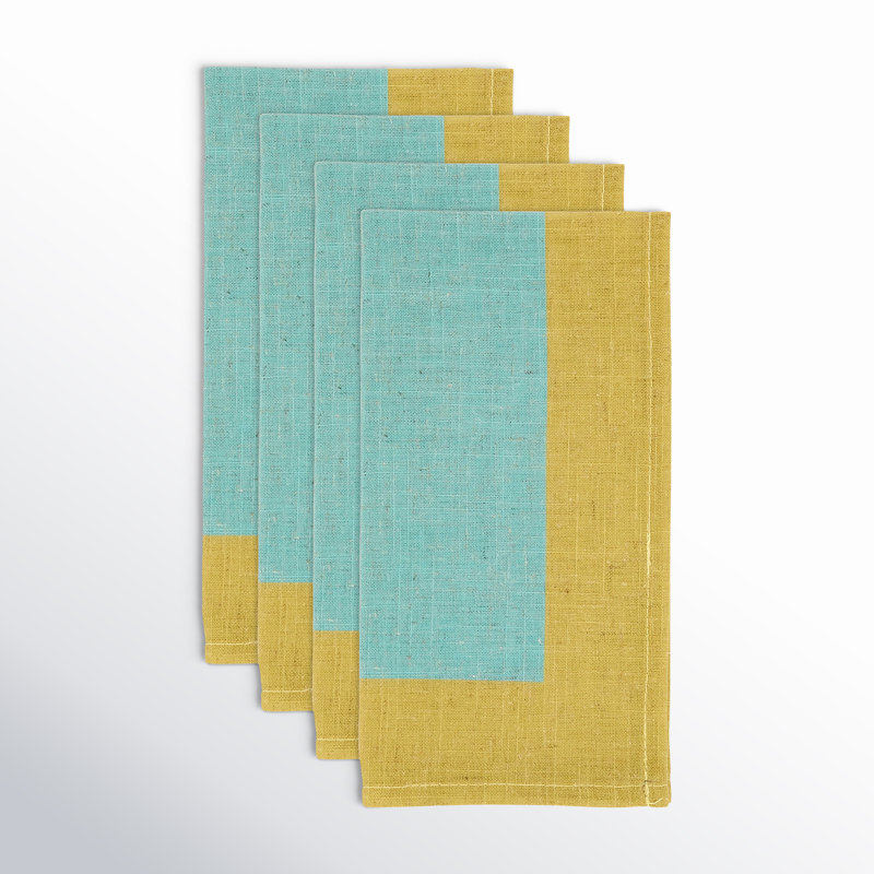 Bythorn 85% Polyester - 15% Linen No Pattern Rectangle Napkin