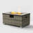 Rattan Fire Pit Table With Tank Holder And Ceramic Tile Tabletop-2024742189