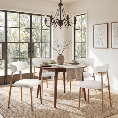 Chaise de salle à manger rembourrée 19,7 "avec pieds en métal Kitch