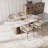 Amberly Large 86/93" Modern Organic Dining Table - Sintered Stone With Sculptural Solid Wood Pedestal Base, Seats 8-10-1931011336-1931011338