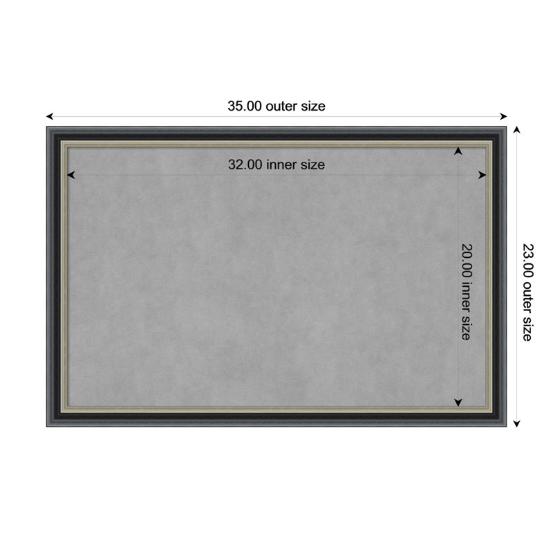 Tableau magnétique magnétique en métal, H 23 po x l 35 po