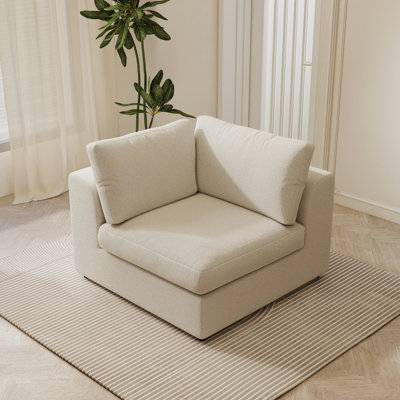 Fauteuil d'appoint d'angle rembourré Boucle