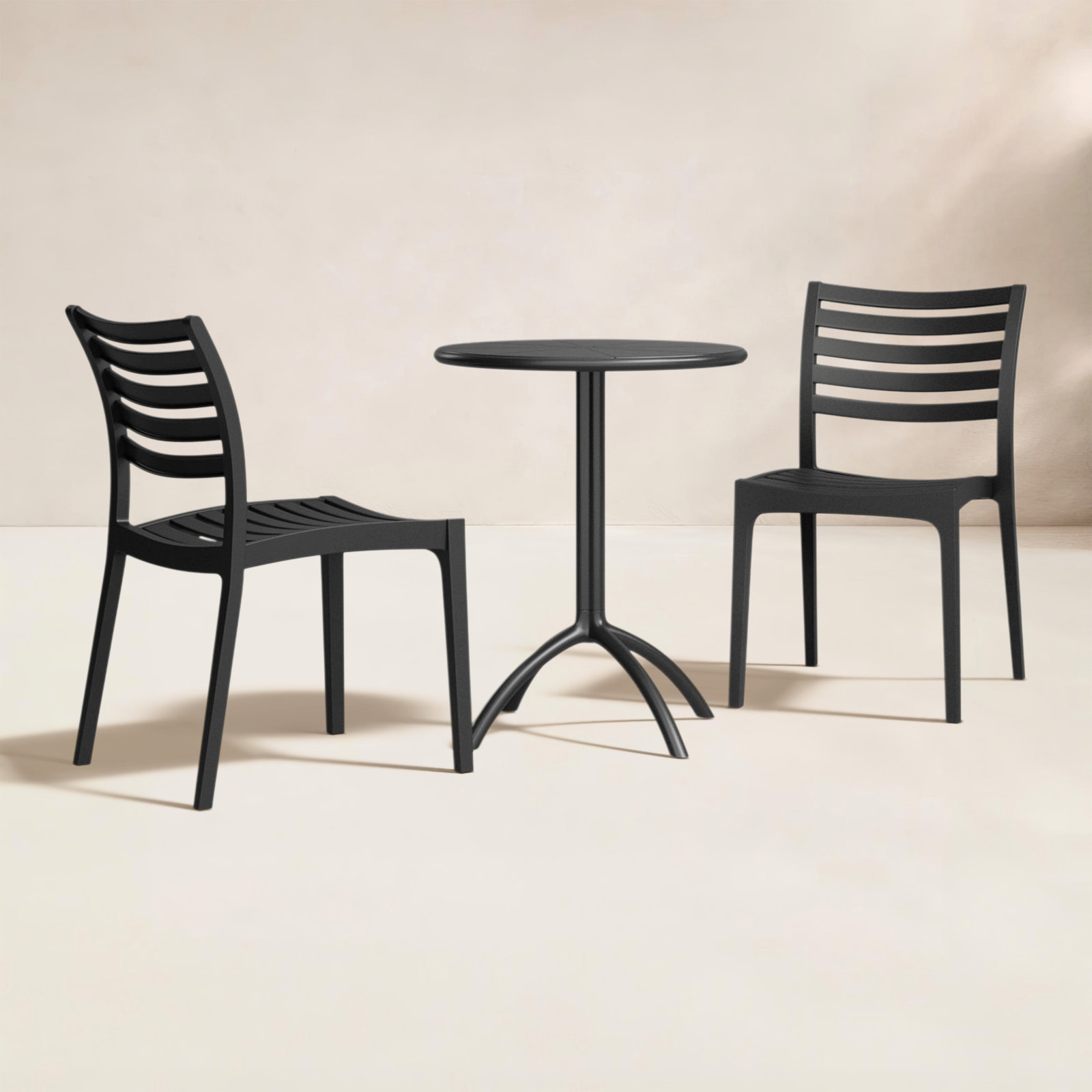 Jacinta 24" Patio Bistro Set, Black