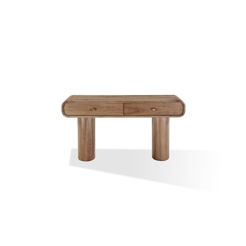 Juba Walnut Console Table In Mongoose