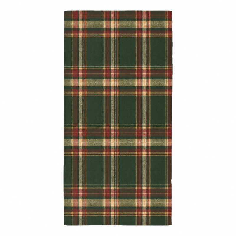 1Pcs Classic Plaid Beach Towel, Featuring a Timeless Red and Green Checkered Pattern. Large Microfiber for Pool, Travel, Camping, Unisex Style.