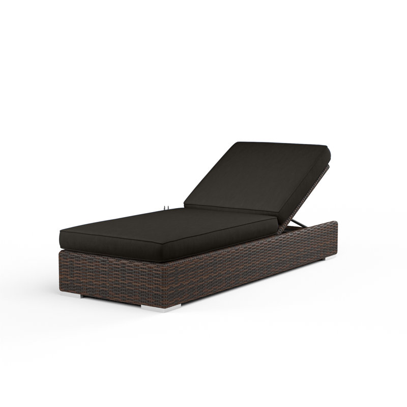 Albie Naomie Reclining Chaise Lounge with Cushion, Spectrum Carbon Sunbrella® Plainweave