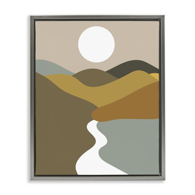 Rivière, vers les montagnes, art mural encadré par Daphne Polselli