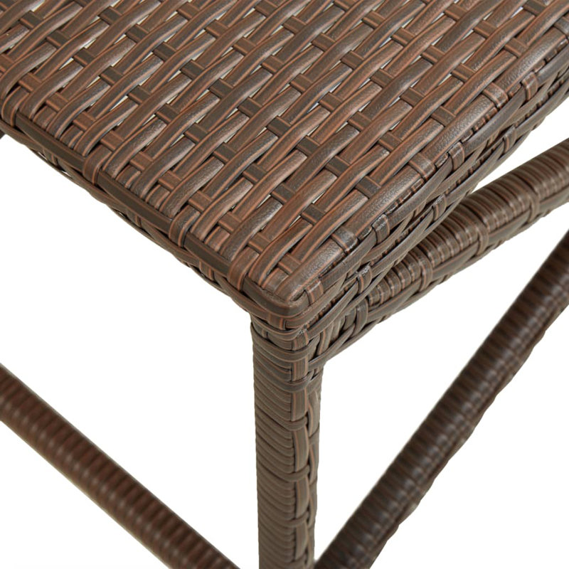 Banc de jardin en acier Rawald, Brun pâle, 16.9" H x 31.5" W x 15.7" D