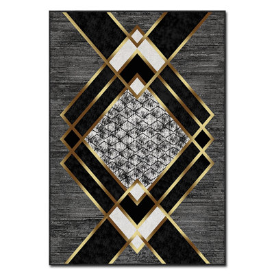 Luxurious Polyester Carpet, 39.4 x 70.9 Inches | 740 g/m² | Velvet Fabric with Non-Slip Felt Dot Underside | Laminated Sponge for Comfort | Easy to Clean & Machine Washable | Perfect for Living Room & Bedroom Décor