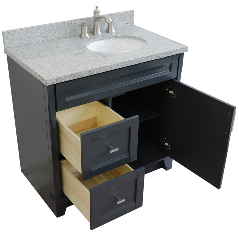 Meuble-lavabo simple 37 po Absalom, Gris