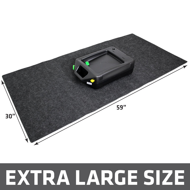 Tapis pour déversement d'huile Armor All Premium, tapis d'entretien pour plancher de garage (30 po x 59 po), coussin d'huile absorbant, support réutilisable, lavable, durable et imperméable contenant des liquides, protège la surface (fabriqué aux États-Unis)