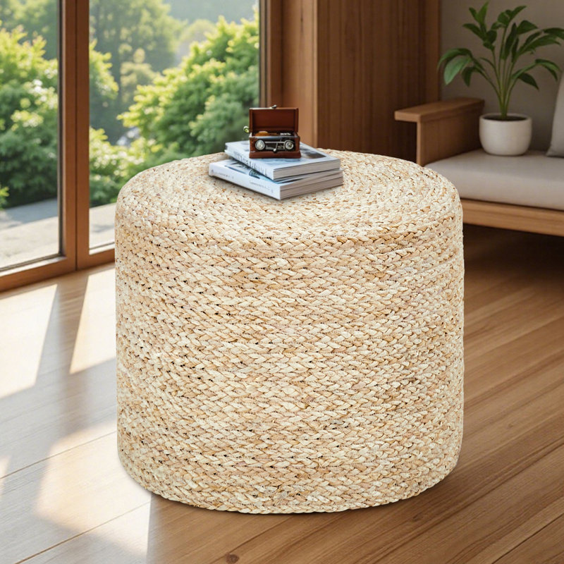 Pouf rond Onaway, Écorce de maïs naturelle