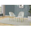Ensemble de salle à manger de table 63 "x 39" en verre avec chaises d'appoint rembourrées et base dorée-531790069-531790066