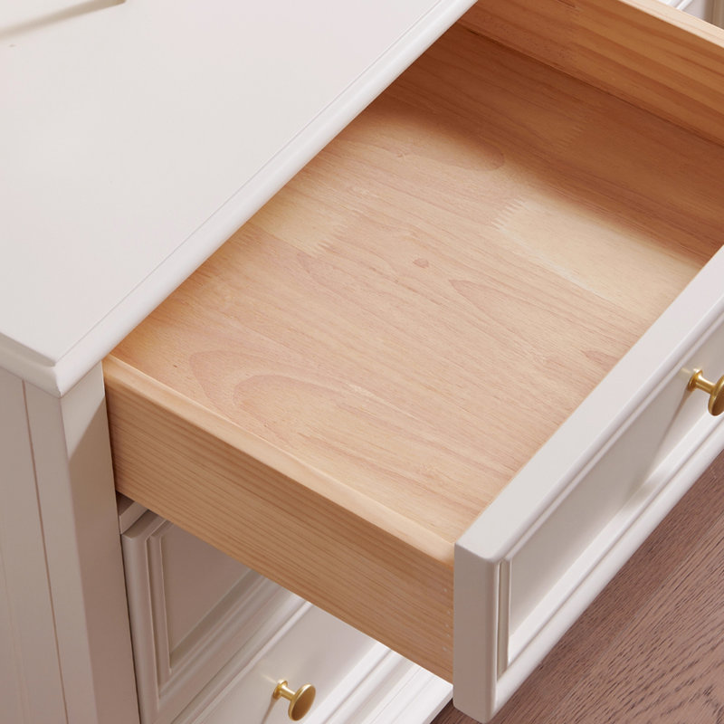 Armoire d'appoint en bois manufacturé blanc massif