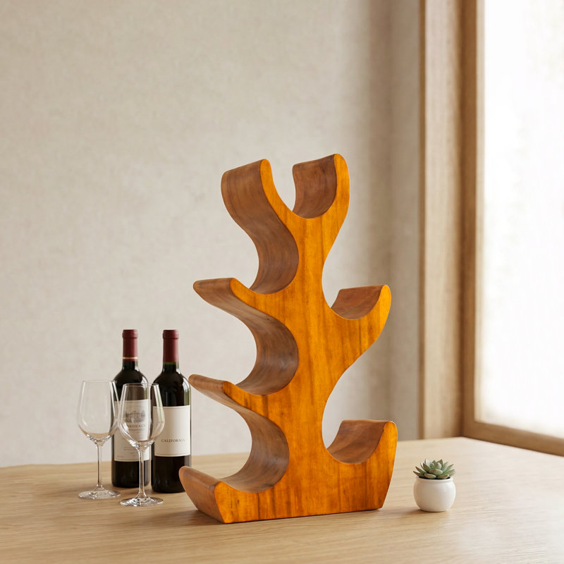 Porte-bouteilles en bois Ghino