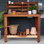 Banc de jardin et barre de service en bois d'acacia avec tablette de rangement Backyard Discovery