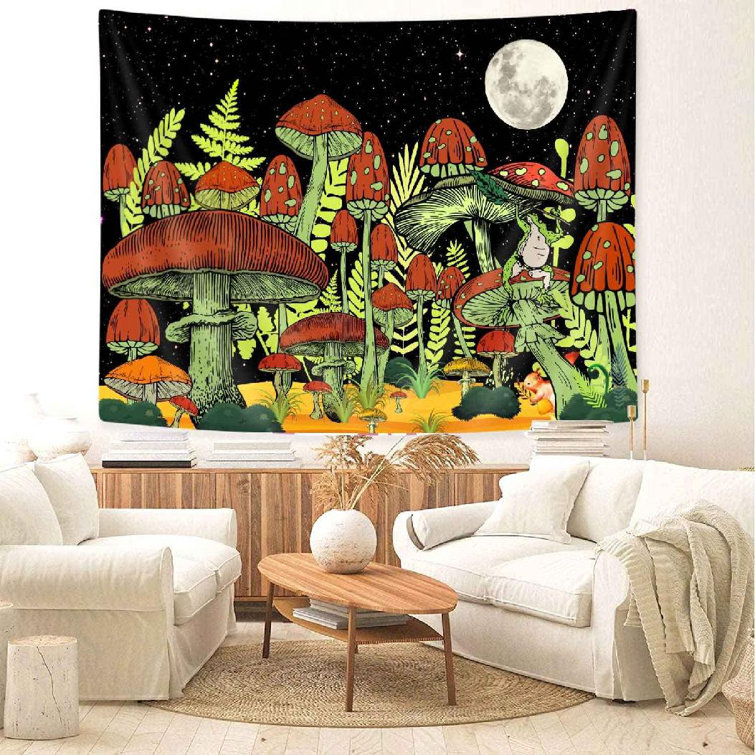 Psychedelic Tarot Tapestry Mushroom Tapestry Medieval Divination Tapestry  Wall Hanging Hippie Polyester Tapestry For Bedroom Living Room Home Decor,  No Installation Kit - Temu